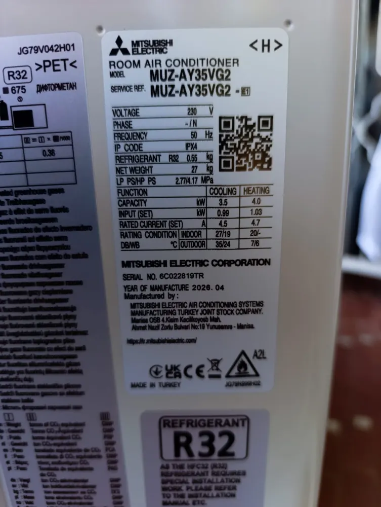 foto 3 installazione climatizzatore Mitsubishi 12000 btu modello MSZ-AYVGKP classe A+++ monosplit a Nuovo salario, Ro...